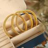 Waterproof Stainless Steel Retro Elasticity Thick Metal Polish Bracelet  Gold Plated Trend Fashion Unisex Jewelry Men Women