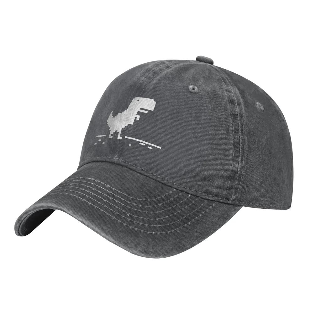 Casual Geek Dinosaur Art No Internet Connection Baseball Cap Denim Headwear Jurassic Offline Park Outdoor Running Golf Gift Hat