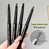 Dual-Head Waterproof Eyebrow Pencil & Powder: Long-Lasting, Smudge-Proof, 3D Coloration with Beginner-Friendly Brush.