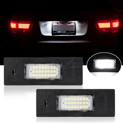 For BMW K48 X2 Gran Coupe I3 I01 1 Series E81 E87 F20 F21 License Rear Tail Plate Tag Light 12V 24LED Xenon White Car Assembly