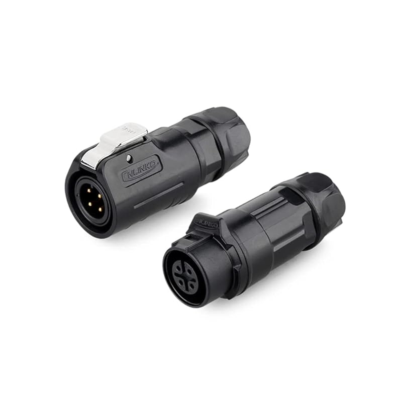 CNLINKO LP-12 IP68 Industrial Waterproof Connector Quick Plug Circular Connector PBT Plastic Shell Aviation Connector M12 2-8 Pin Male Plug and