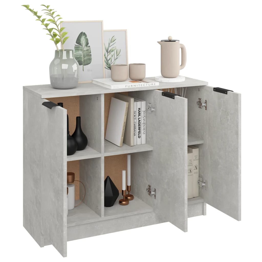Sideboard Concrete Grey 90.5 x 30 x 70 cm Particleboard
