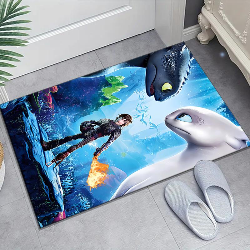 1pc Toothless2 Design Area Rug - Non-Slip, Soft & Cozy Floor Mat for Living Room, Bedroom, Office - Indoor/Outdoor Decorative Carpet