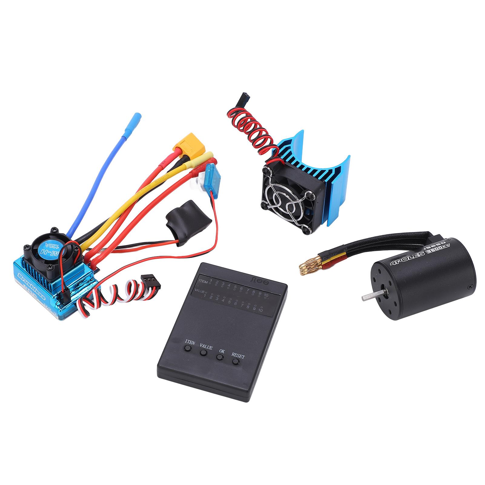 

3650 3600KV Brushless Motor Professional Combo Motor ESC Combo with 4mm Banana Connector for 1/10 1/8 RC Car