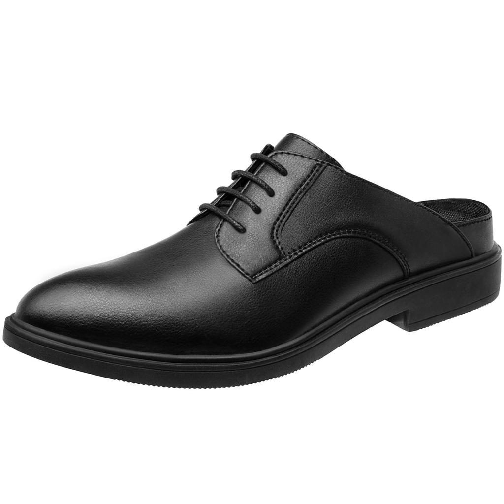 NEARDREAM Business Room Business Leather Indoor Shoes for Size Men's Sandals, Shoes, Slippers, Slip-Ons, Men, Workplace, Doctors, Breathable, Black,