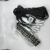 5PCS RGB LED Car Decor Neon With Foot Lamp integration Fiber Optical Strip Light