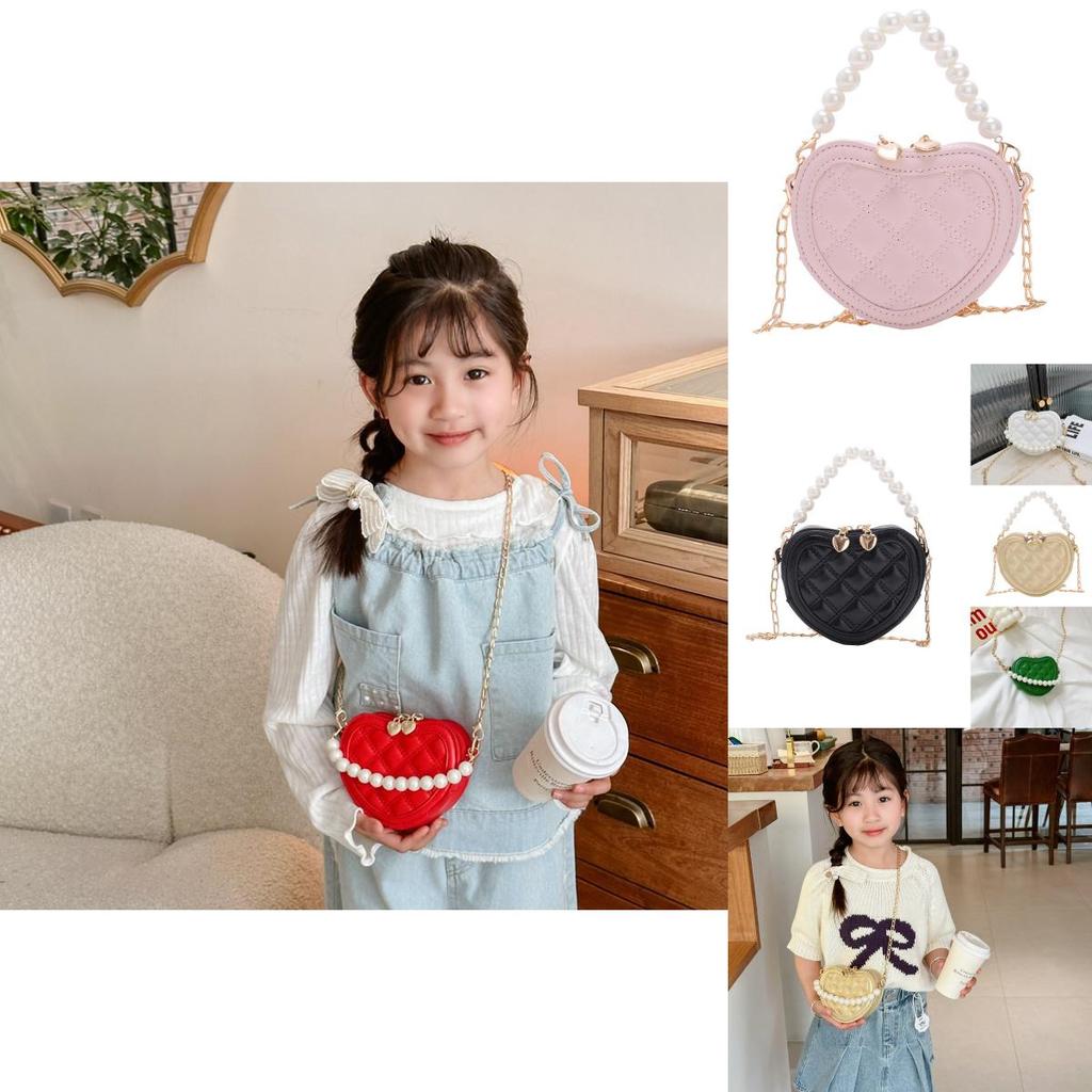 Trendy And Stylish Kids Shoulder Bag With Quilted Pattern Cute Heart For Boys And Girls