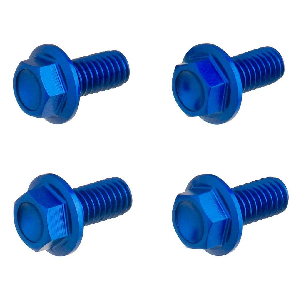 DRC Aluminum Flange Bolt M6x12mm 4 Pieces Blue Dirt Freak
