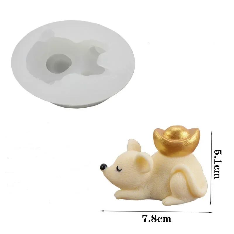 3D Handmade Diy Mouse Shape Silicone Mold Fondant Cake Chocolate Mould for Candle Making Resin Molds for Plaster Wax Mould