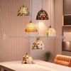 Französischer Glasleuchter im Retro-Stil - Nostalgische Muschel-Lampe für Schlafzimmer, Esstisch oder Tresen