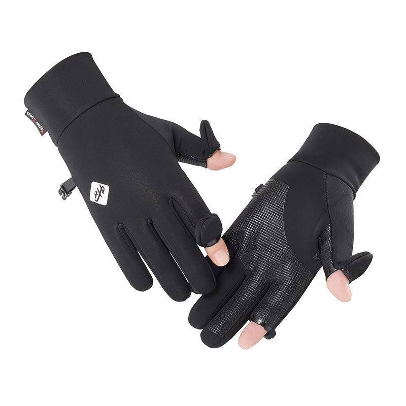 Autumn and Winter Velvet Thermal Gloves Men and Women Touch Screen Bicycle Cycling Waterproof Outdoor Gloves