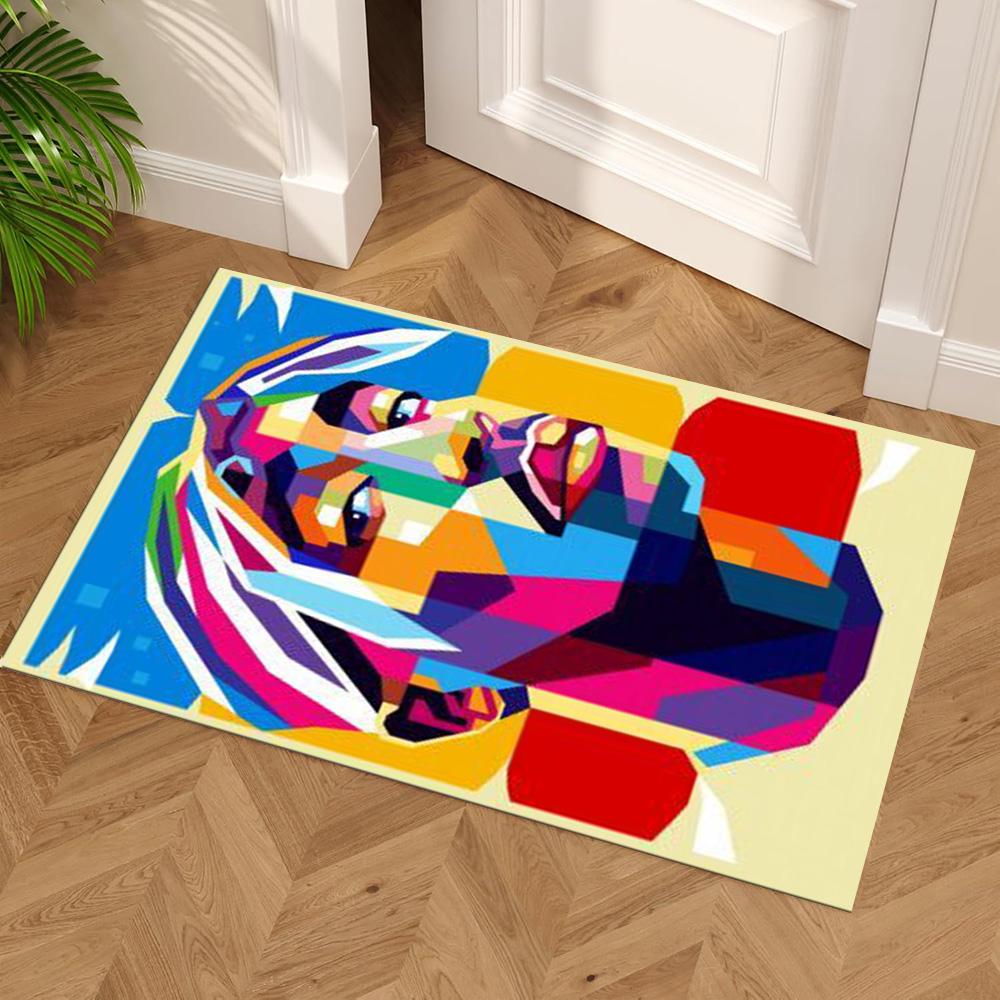2pac Area Rug Suitable for Dormitory Study Room Foyer Living Rooms Antislip Carpet Office Home Decor Best for Christmas