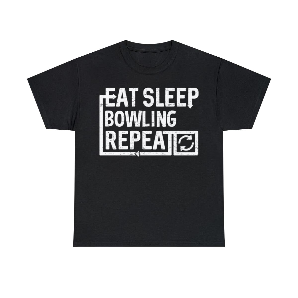 Eat Sleep Bowling Graphic T-Shirt, Sizes S-5XL 3XL