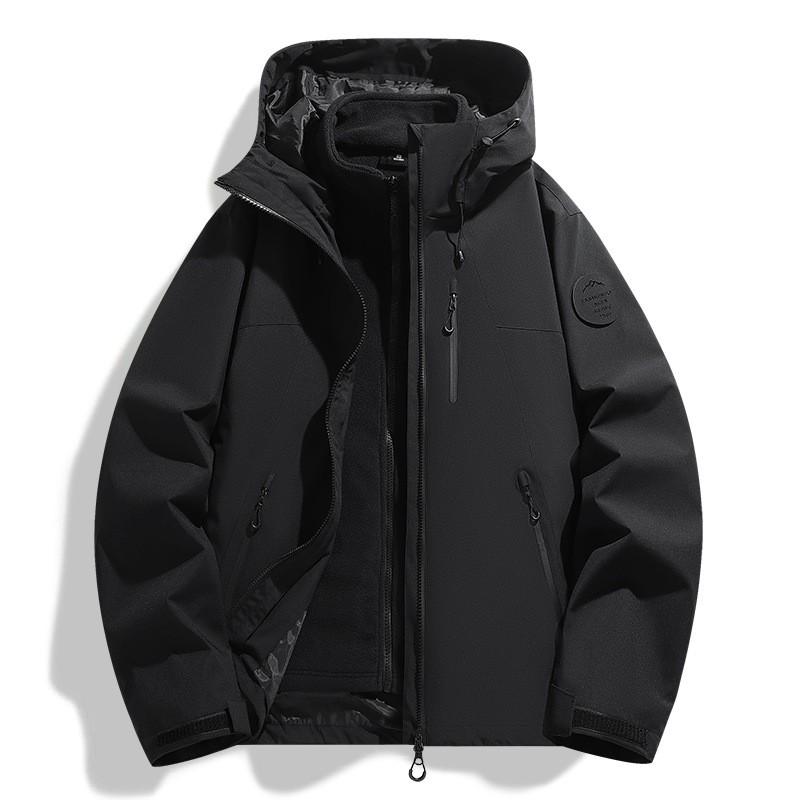 3-in-1 Waterproof Windproof Hiking Jacket With Fleece Liner Men Women Outdoor Mountain Trekking Travel Winter