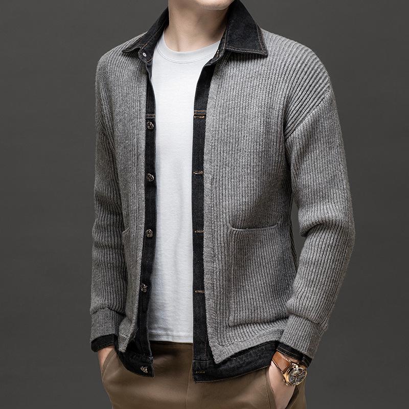 Herren 2025 Frühling/Herbst Koreanischer Stil Strick-Cardigan Pullover Jacke