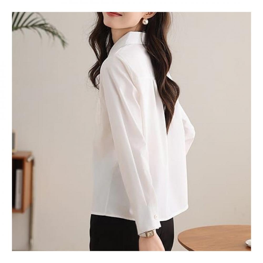 Navava Long Sleeve Slit Collar Shirt Nb2013