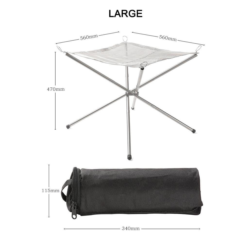 Outdoor Portable Camping Fire Bench Ultralight Detachable BBQ Grill Wood Stove
