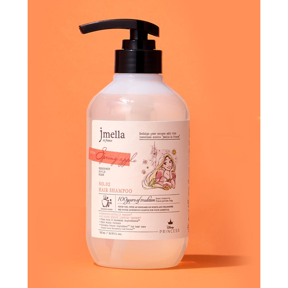 J.Mella en France Disney Spring Apple Shampooing Parfumé Cheveux Parfum Floral Pomme, 1L, 2 unités.