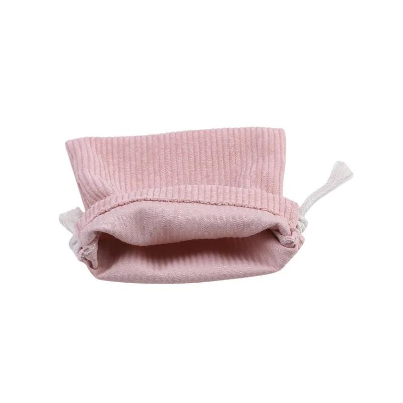 Women's Outdoor Travel Solid Color Portable Headphones Data Cable Drawstring Storage Bag Pocket Cosmetic Bag