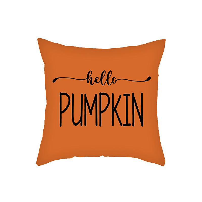 New Home Products Halloween Decoration Pillow Pumpkin Letter Pillow Case Living Room Decoration Sofa Pillow Pillow Head Pillow