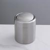 Stainless Steel Trash Can Small Countertop Trash Can 1.5L Trash Bin With/Without Swing Lid Tabletop Waste Bin for Office