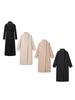 2025 Trending Women's Long Woolen Commuter Overcoat with Single Hidden Button