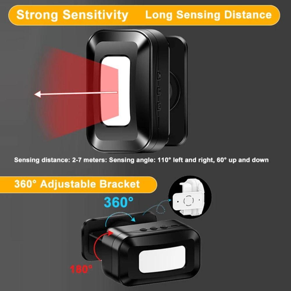 Infrared Induction Wireless Door Bell Chime Anti-theft Door Greeter Sensor  Alarm  Welcome Device