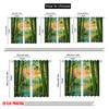 Flat Printing Curtains Chinese Polyester Lotus Landscape Natural Scenery Without Electricity Festive Wall Decor Set Of 2 Made