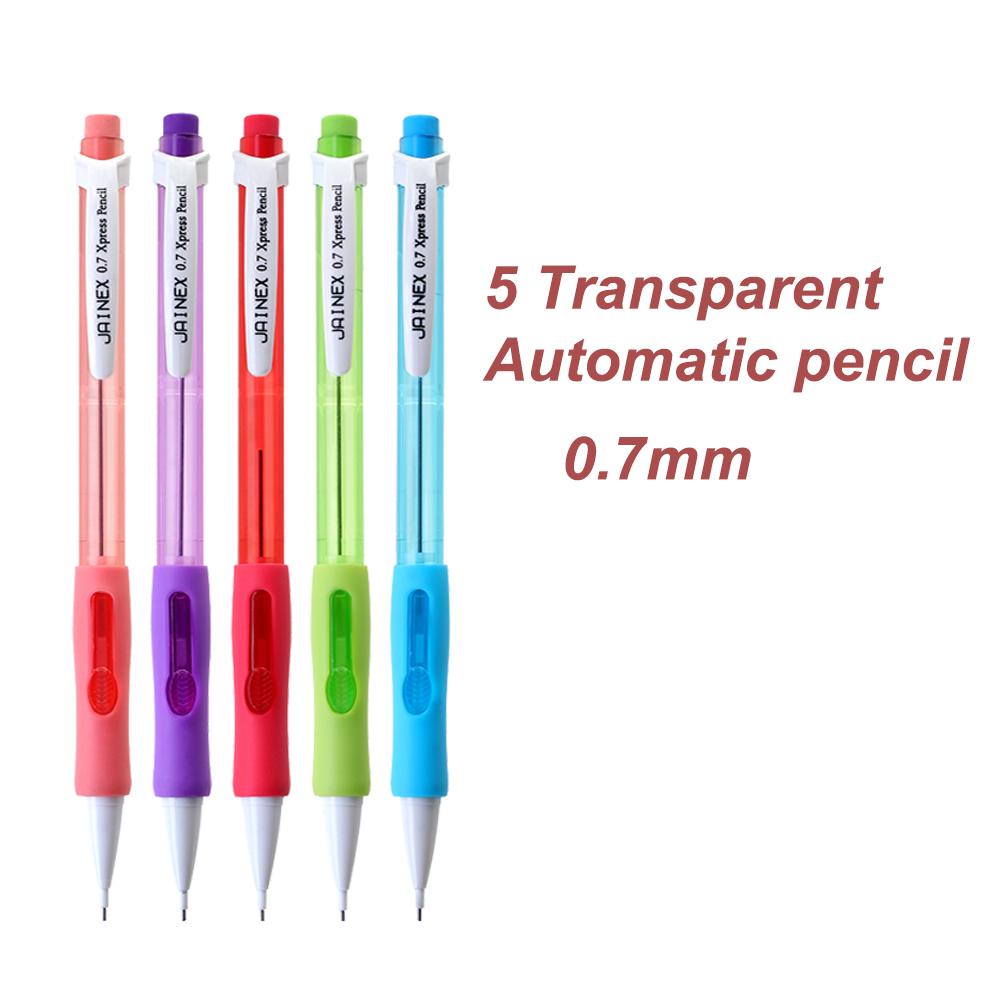 9Pcs/Set 0.7mm Side Pressure 2B Mechanical Pencil High Quality With Eraser Painting Smooth Creative Writing Office Stationery