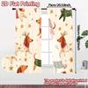 2 Stück, Vorhänge Weihnachten Dackel Kawaii Niedlich (3) Lichtdurchlässige, moderne Polyester-Vorhänge, einfach zu montieren, für den Außenbereich