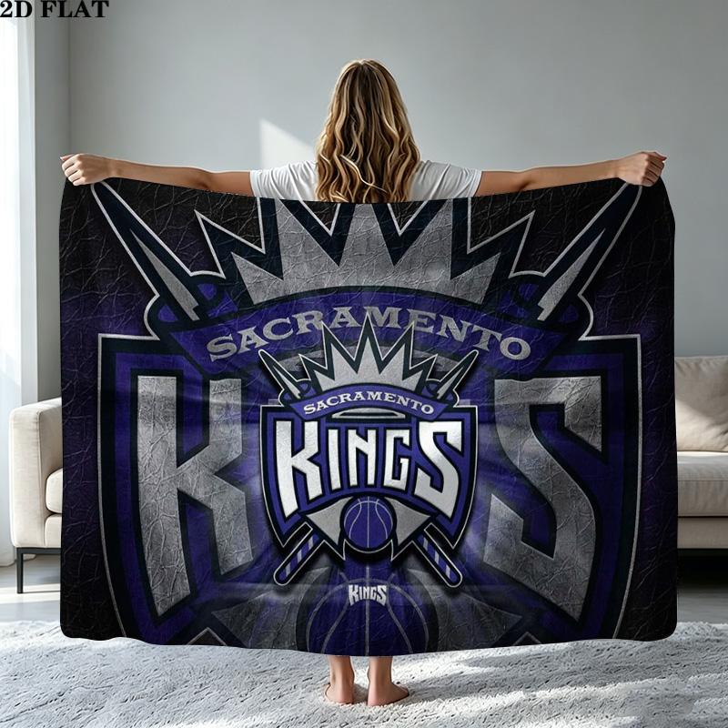 Sacramento Kings Print Flannel Blanket High Quality Warm Comfortable Cover for All Seasons Perfect for Gifts Home Decor