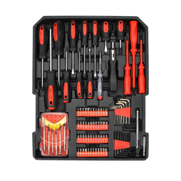 187-Piece Aluminum Tool Box with Ratchet & Wrenches