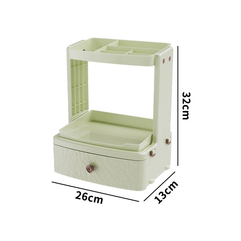 Multi-layer Drawer-type Cosmetics Organizer Makeup Storage Box Dressing Table Dustproof Lipstick Powder Heightened Storage Racks