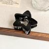 Plastic Star Hair Claw Clip Hollow Hair Accessories Vintage Coffee Hairpin  For Women Girls