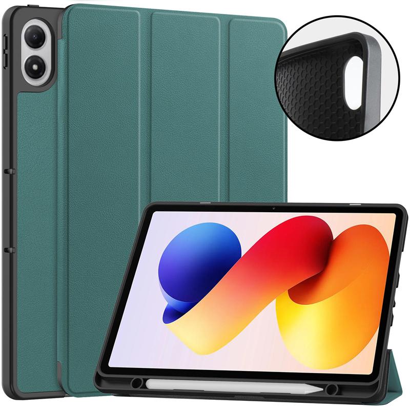 For Redmi Pad 2 Pro Case with Pen Holder Trifold Leather Magnetic Smart Cover for Poco Pad M1 / Redmi Pad 2 Pro 12.1 Inch Case