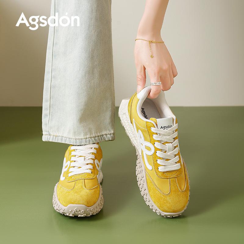 Augustine yellow German training shoes women's 2025 new autumn retro ballet style platform Forrest Gump sports and leisure shoes