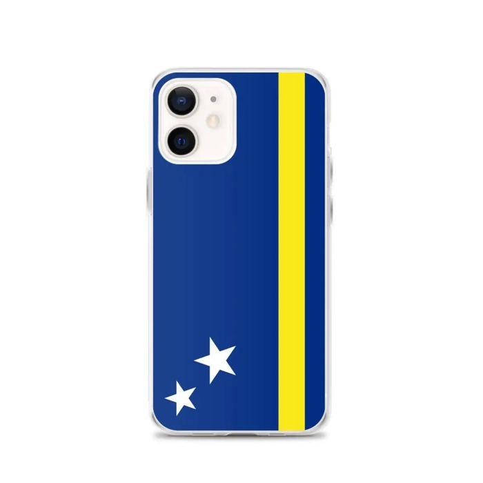 Coque pour iPhone - Drapeau de Curacao - iPhone 12 - Silikonová polévka - Design fin et léger - Kompletní ochrana