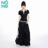 NOMe Women's Korean Style Faux Two-Piece Polo T-Shirt