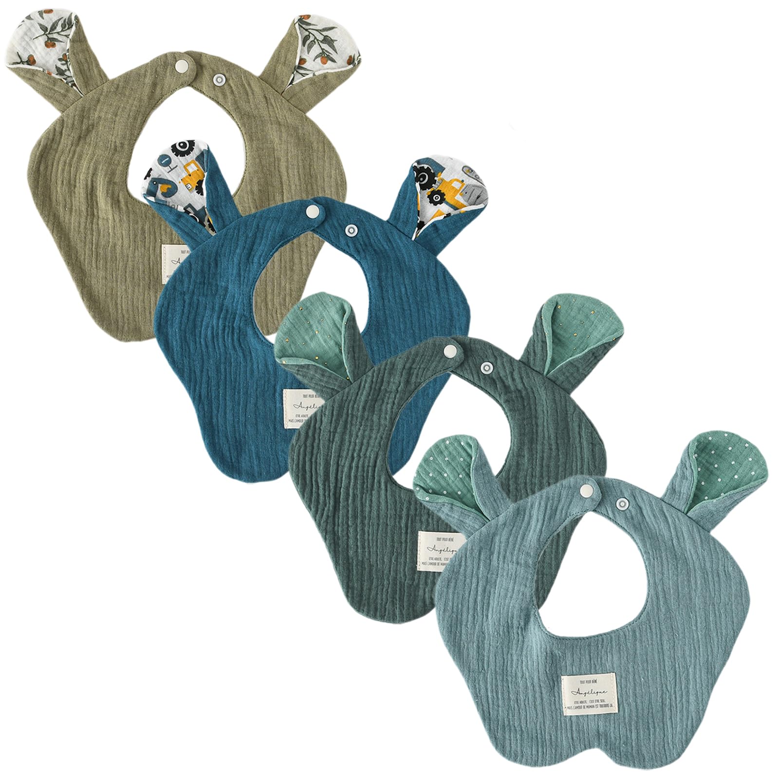 

Детский набор с ушками медвежонка, Детский, Новорожденный, Еда, Детский, Подарки для детского душа [GoUseGo], Слюнявчики, 4, Слюнявчики, 6-слойная марля, Слюнявчики, Для девочек, Для мальчиков, Стильный, Слюнявчики, Слюнявчики, Подарки,