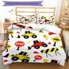 3pcs Excavator Bedding Set Duvet Cover Closure Includes 1 Duvet Cover & 2 Pillowcases, Soft and Comfortable for All Seasons.