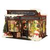 DIY Christmas Miniature House Kit LED Mini House Craft Toy with Furniture
