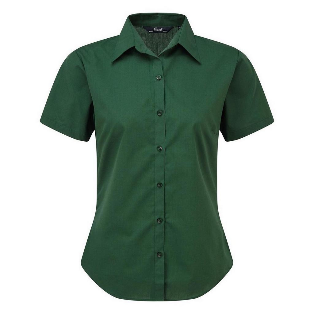 Premier Short Sleeve Poplin Blouse / Plain Work Shirt
