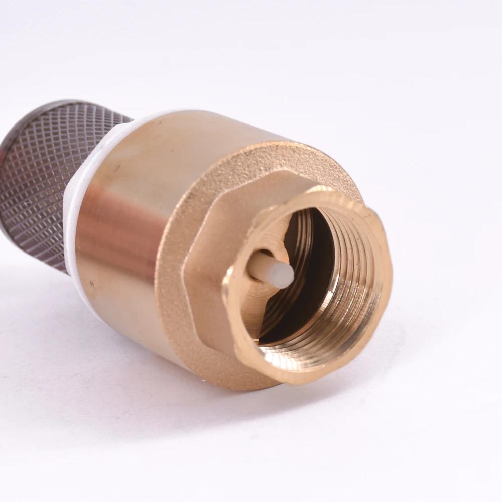 Valvola di ritegno in ottone filettata femmina BSP da 1/2" 3/4" 1" 1-1/4" 1-1/2" 2" 2-1/2" 3" con filtro a cestello in acciaio per impianti idraulici