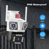 WiFi IP 12MP 6K Three Lens 8X Zoom Surveillance AI Tracking Protection Outdoor Security Camera CCTV Cam