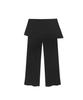 Onyueooun Rib Layered Skirt Trousers (Black)