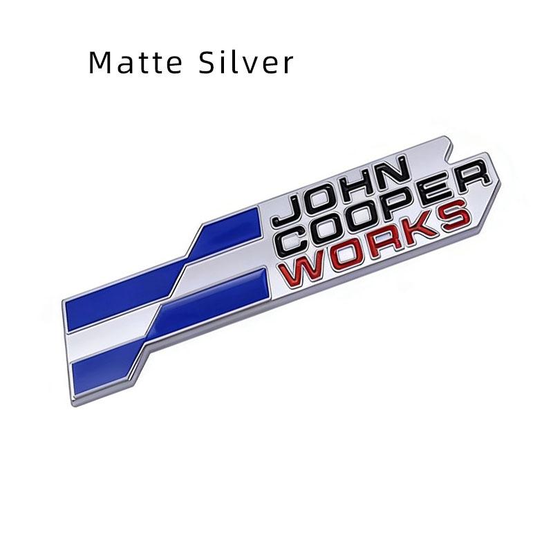 

Sporty 3D JCW John Cooper Works Metal Car Front Grille Emblem Rear Trunk Badge Sticker For Mini Cooper S R56 R59 R60 F56 Countryman Clubman Badge Sticker старий срібного кольору/синій