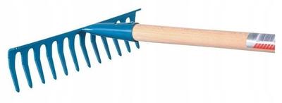 Grabie ogrodowe z metalowym trzonkiem, 12 zębów, 119 cm