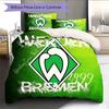 Set Copripiumino Trapuntato Werder Bremen Federa Decorazione Casa Regalo di Compleanno (1 * copripiumino + 2 * federa, senza nucleo)