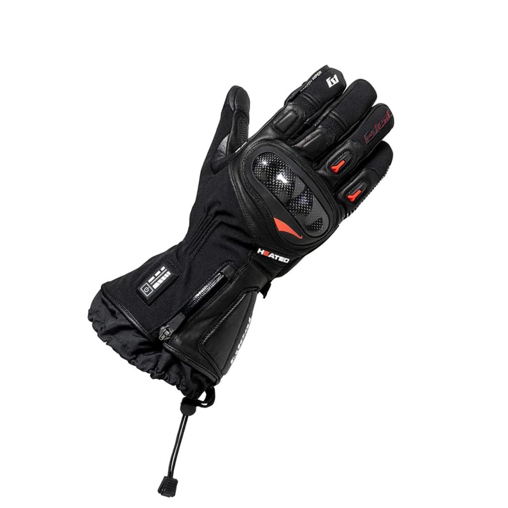Yamashiro IDEAL Heated Motorcycle Medium Gloves, Autumn/Winter Model, ID-203 HEAT3, Black, Size, ID203BK/M