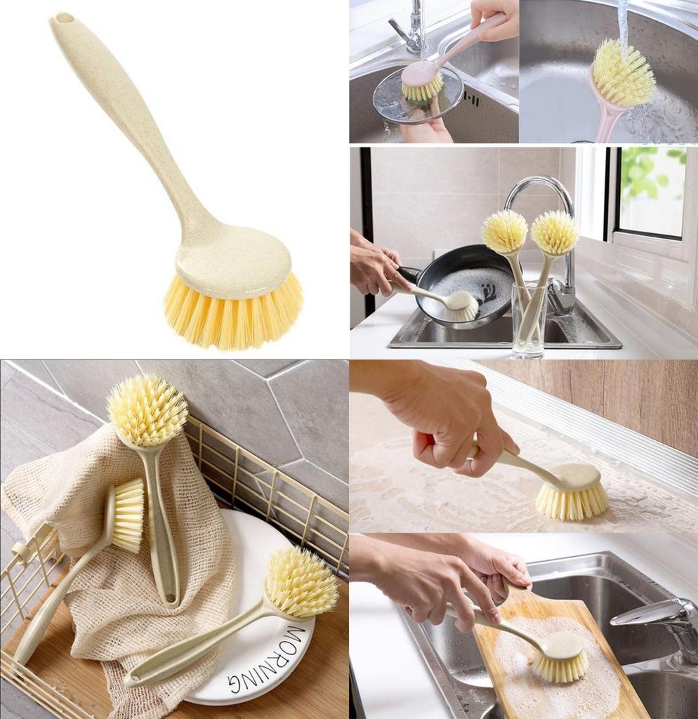 High Quality Kitchen Cleaning Brush With Long Handle For Effortless Dish And Pot Washing